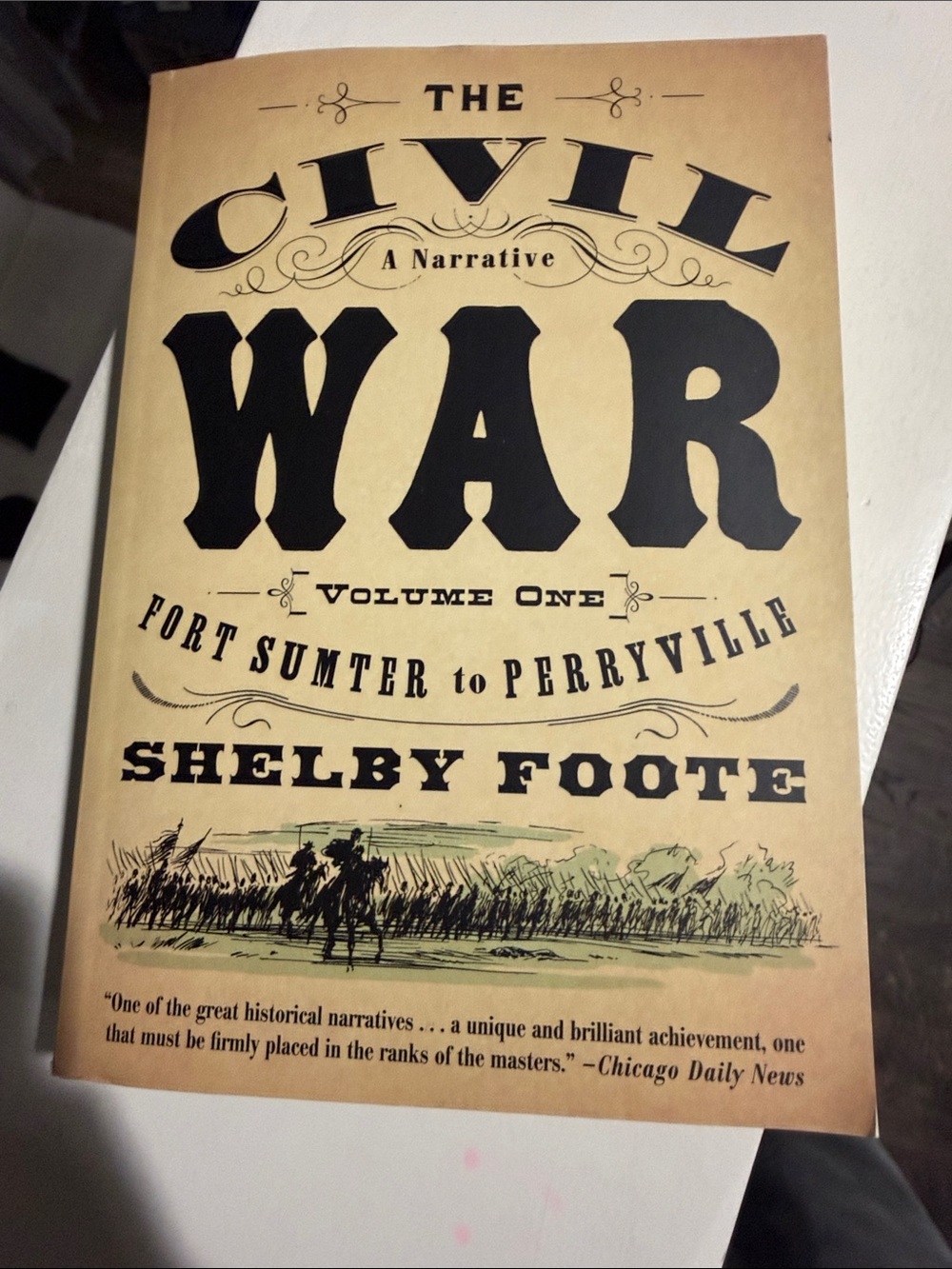 The Civil War Volume One by Shelby Foote - Beige Cover